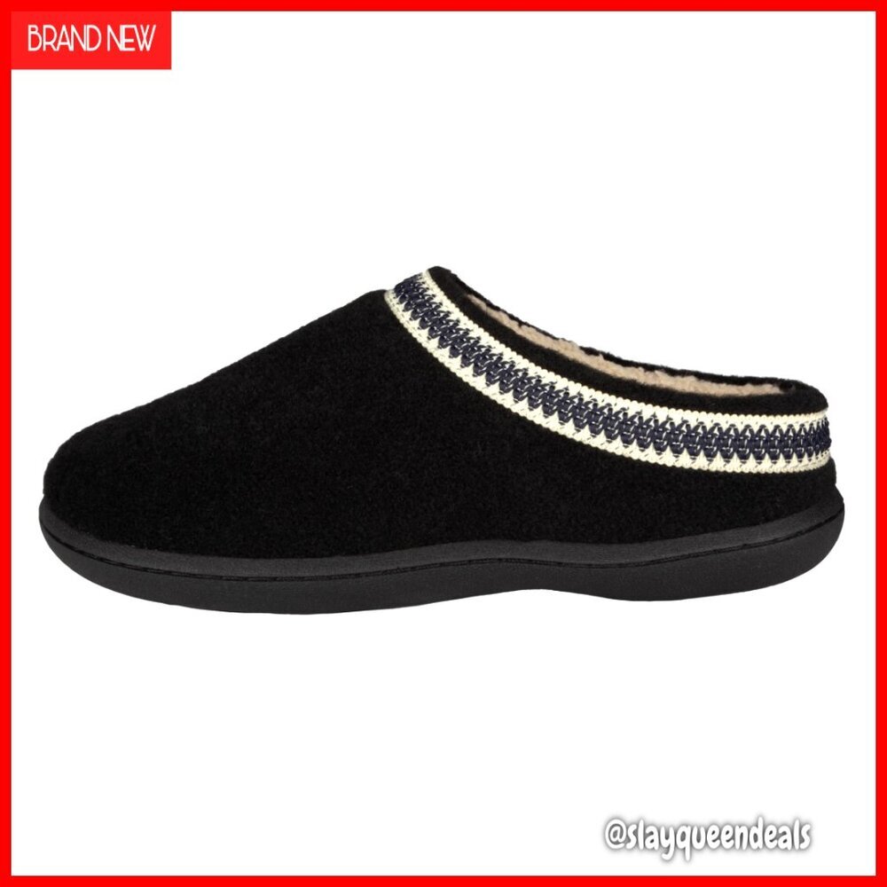 Wool Felt Clog Slippers, Faux Fur Lined, Indoor Outdoor House Shoes